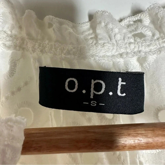 OPT Anthropologie One Pretty Time White Cotton Eyelet Midi Dress Size Small - Picture 7 of 13
